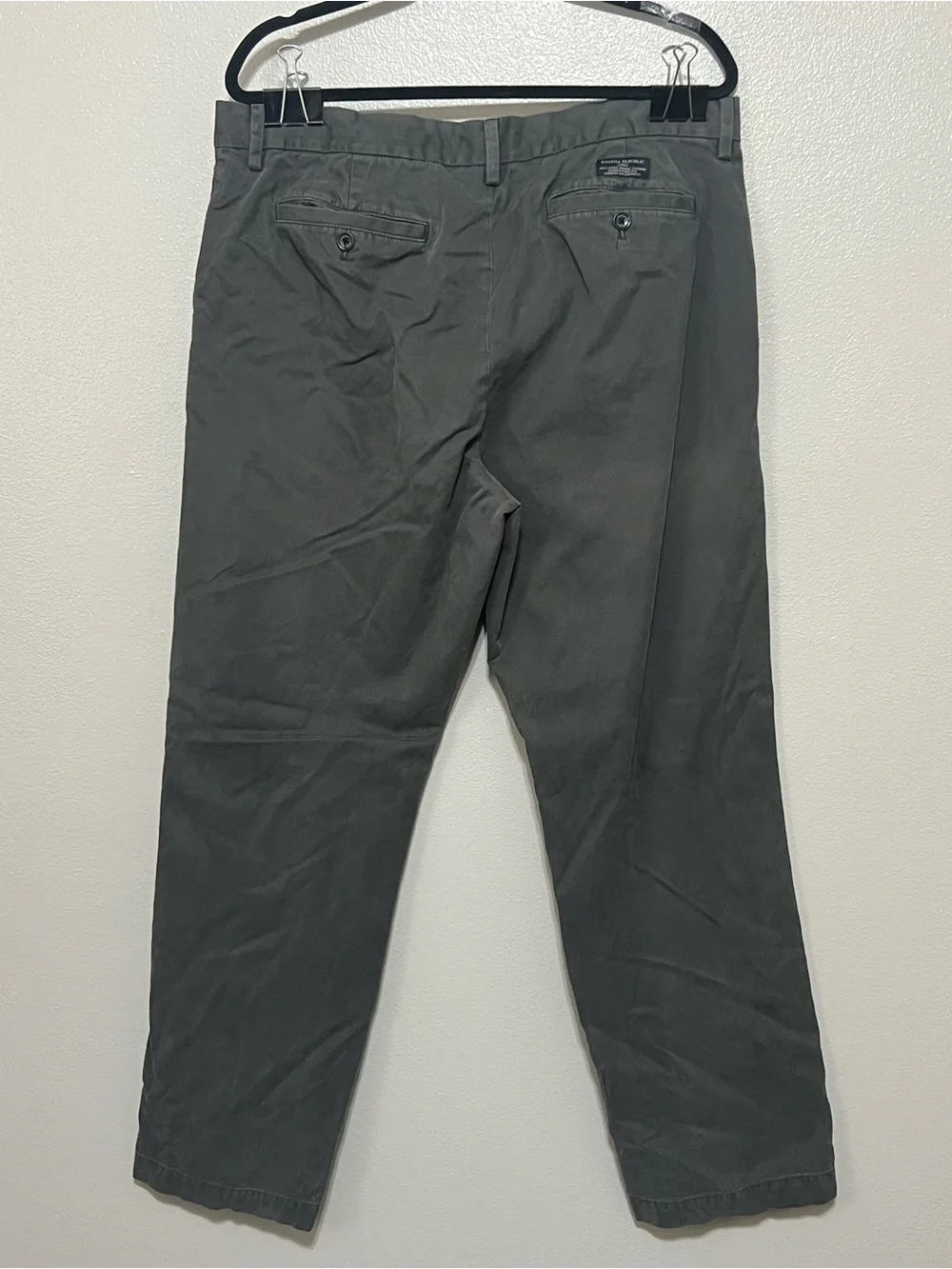Banana Republic Mens Pants 36x32 Gray Emerson Chino Casual Slim
